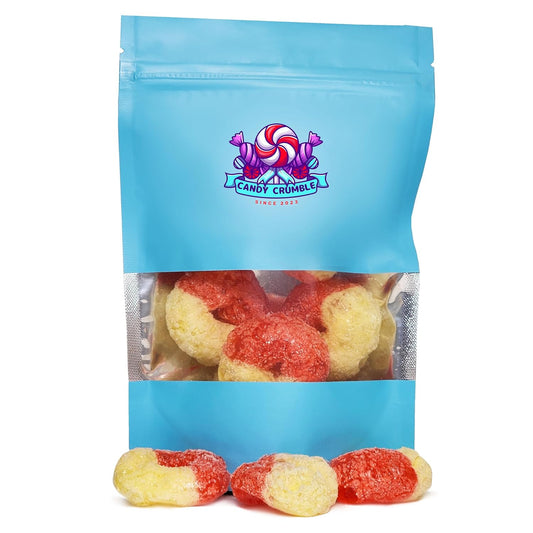 Freeze Dried Watermelon Rings Peach Rings, Premium Freeze Dried Candy, 4 Oz each bag